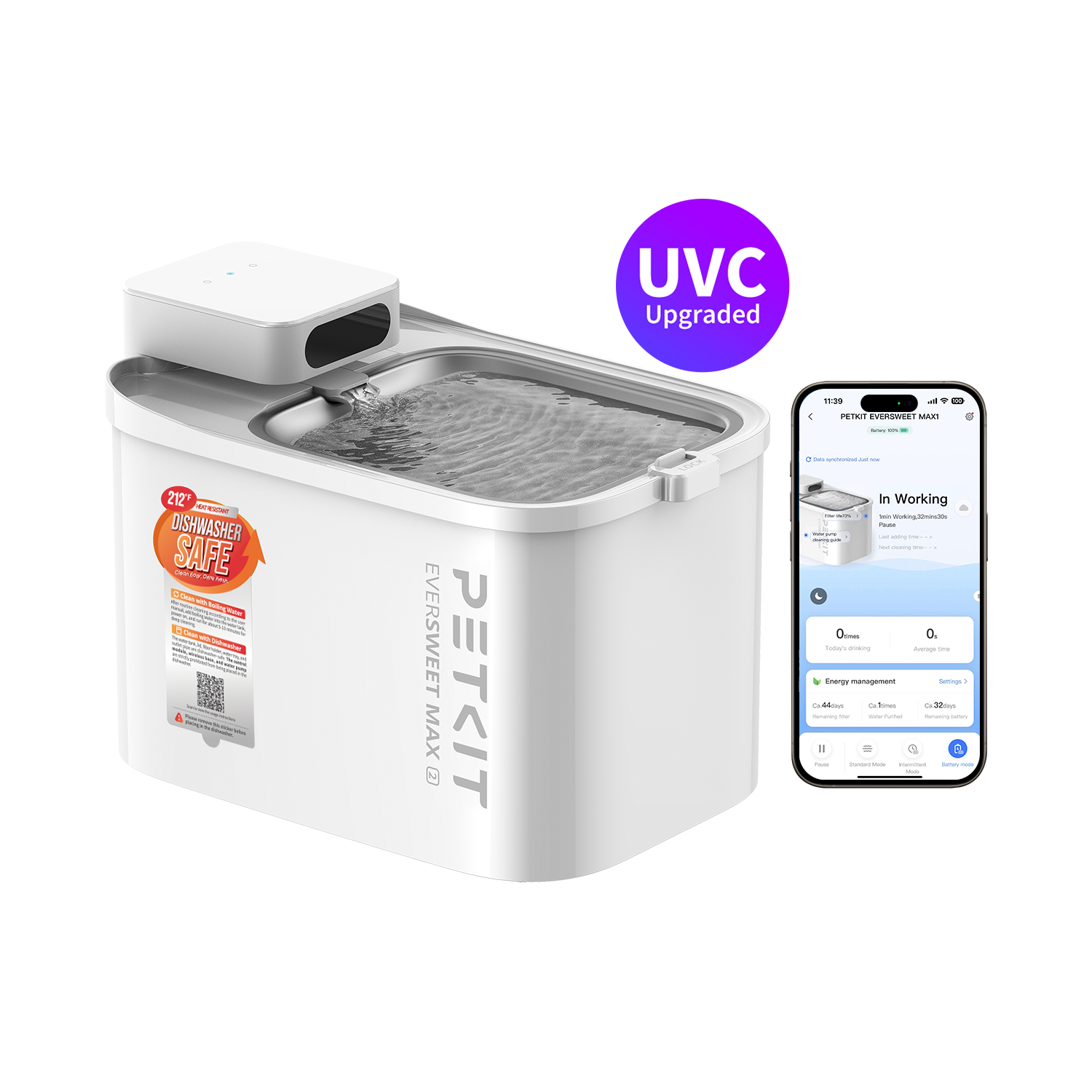 EverSweet Max 2 (UVC) Pet Water Fountain