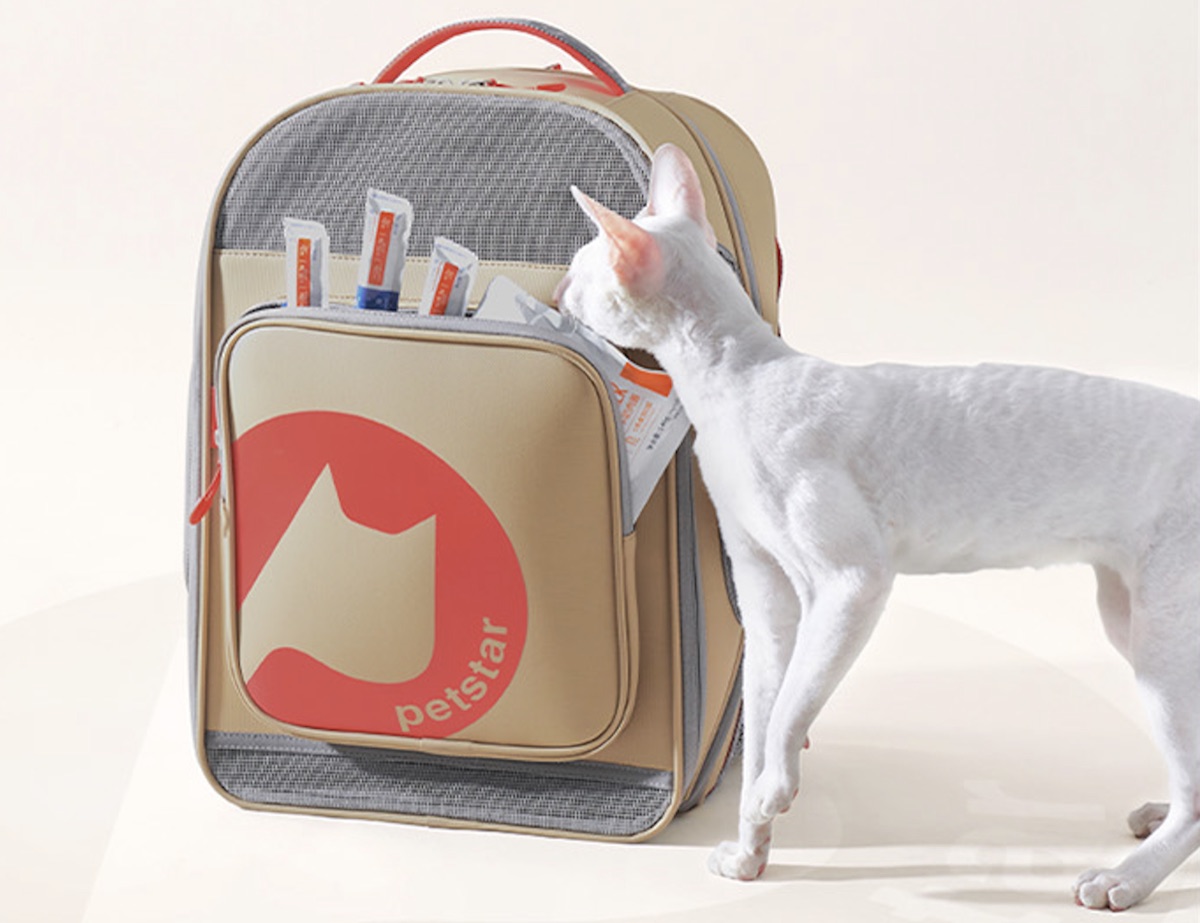 Gray Dual-Shoulder Pet Backpack